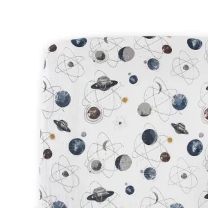 Cotton Muslin Crib Sheet - Planetary