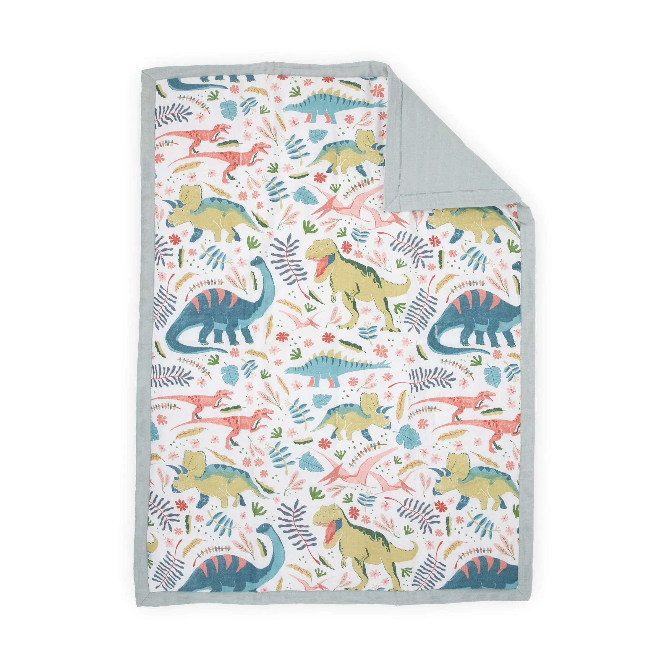 Cotton Muslin Toddler Comforter - Boho Dino