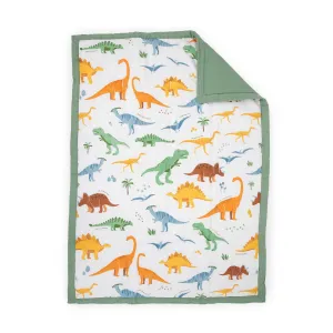 Cotton Muslin Toddler Comforter - Dino Names