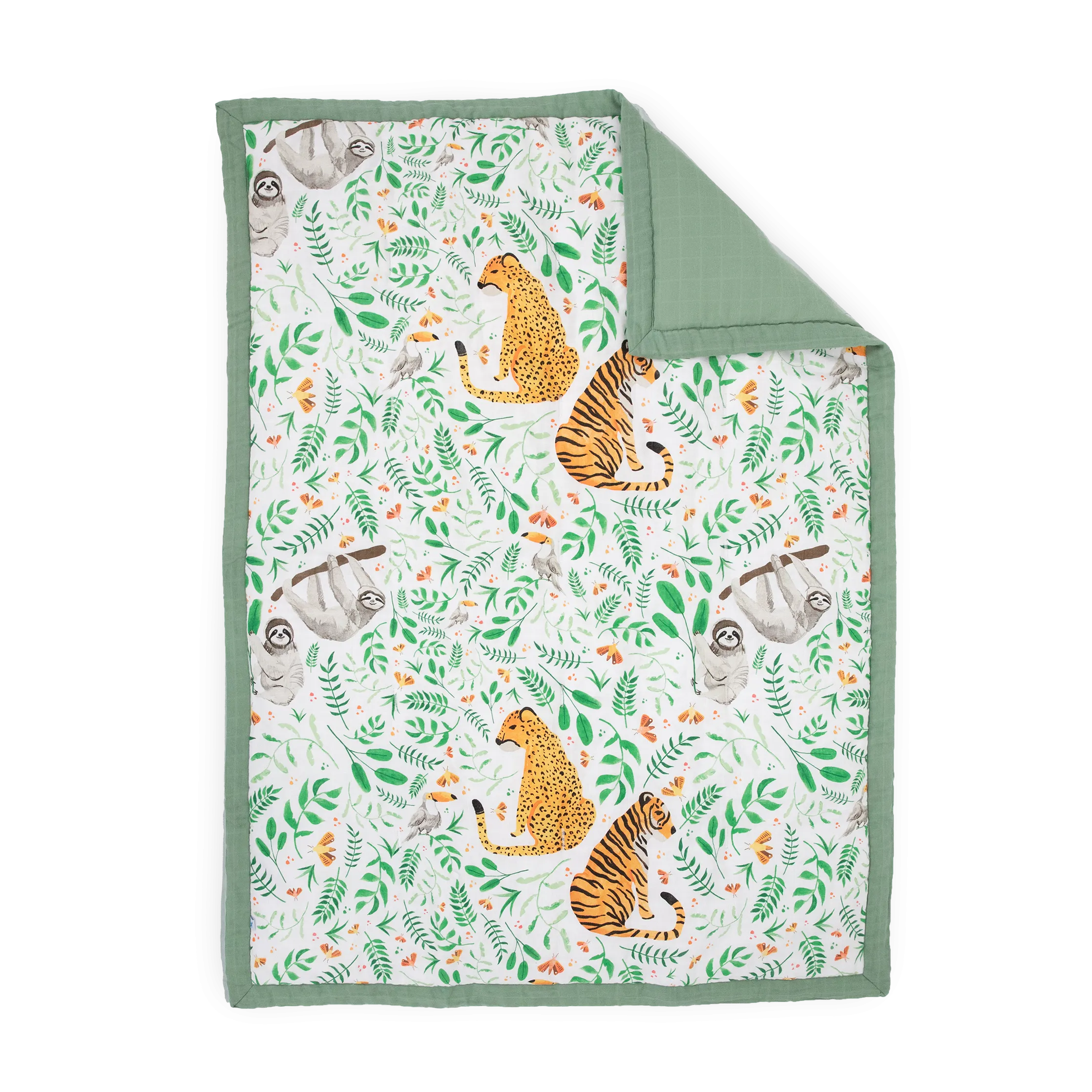 Cotton Muslin Toddler Comforter - Mighty Jungle