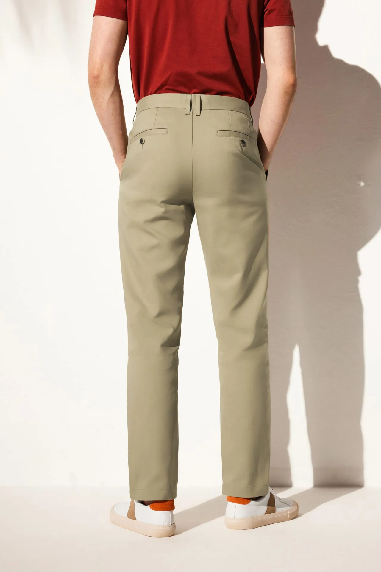 Cotton Nylon Stretch Casual Pants