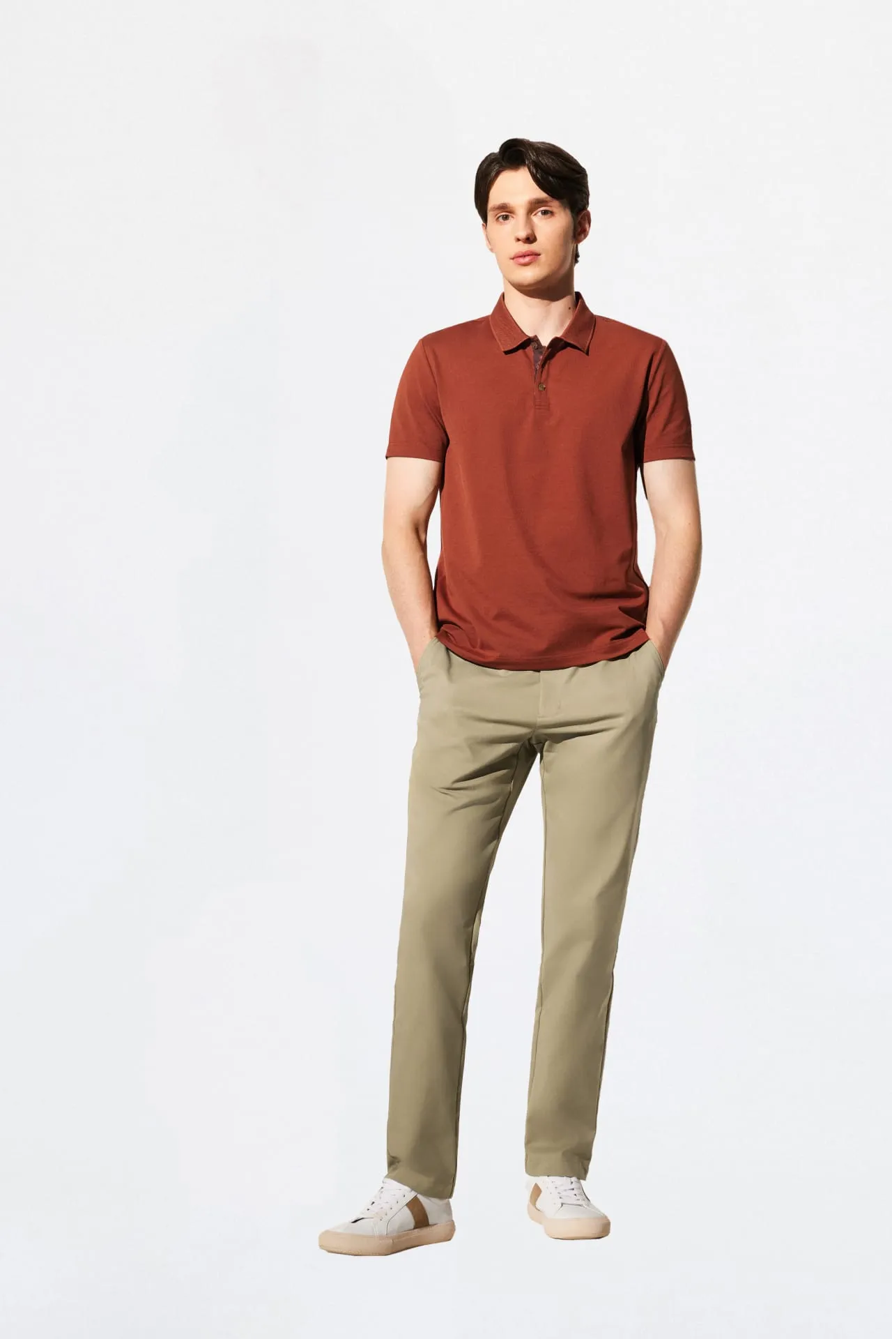 Cotton Nylon Stretch Casual Pants