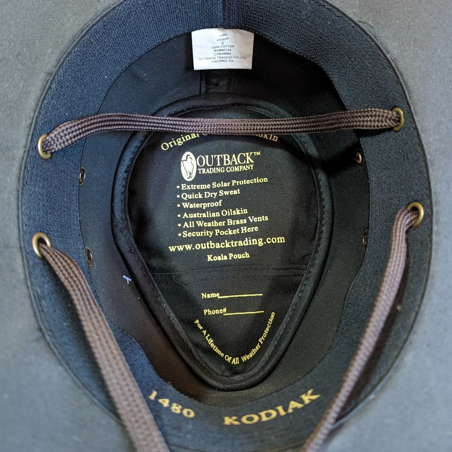 Cotton Oilskin Hat the “Kodiak” by Outback 1480