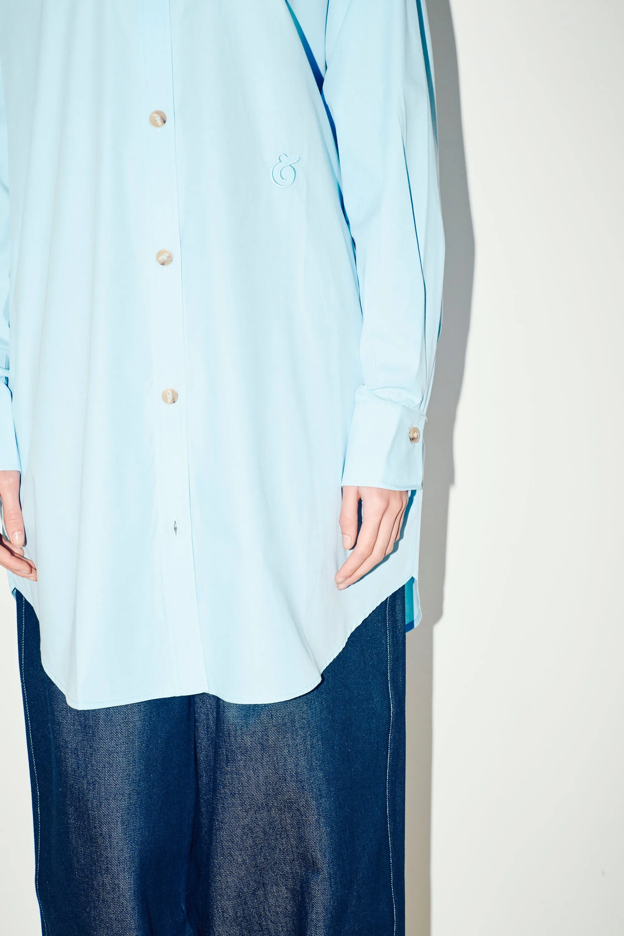 Cotton Poplin Oversized Shirt Dress