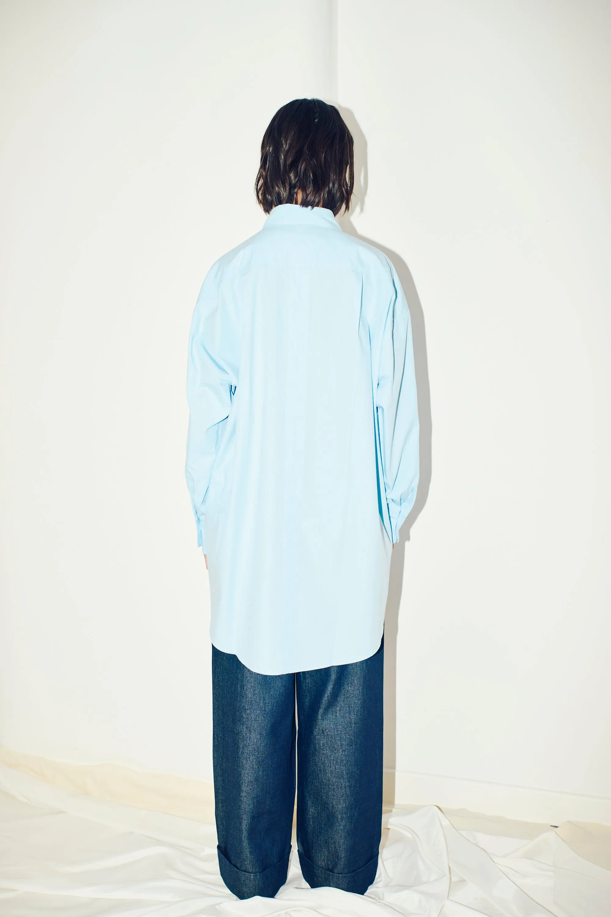 Cotton Poplin Oversized Shirt Dress