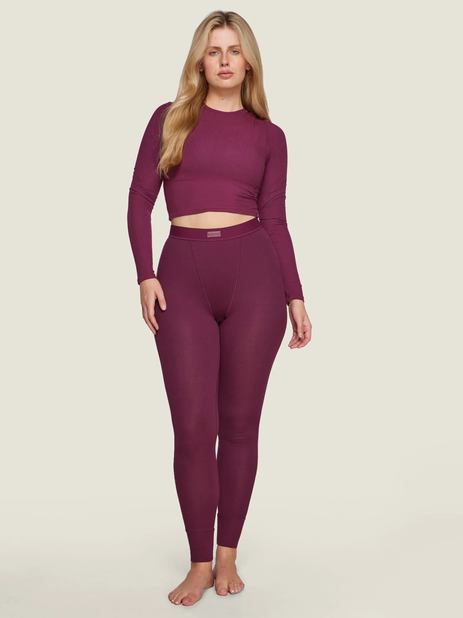 Cotton Rib High Waisted Legging