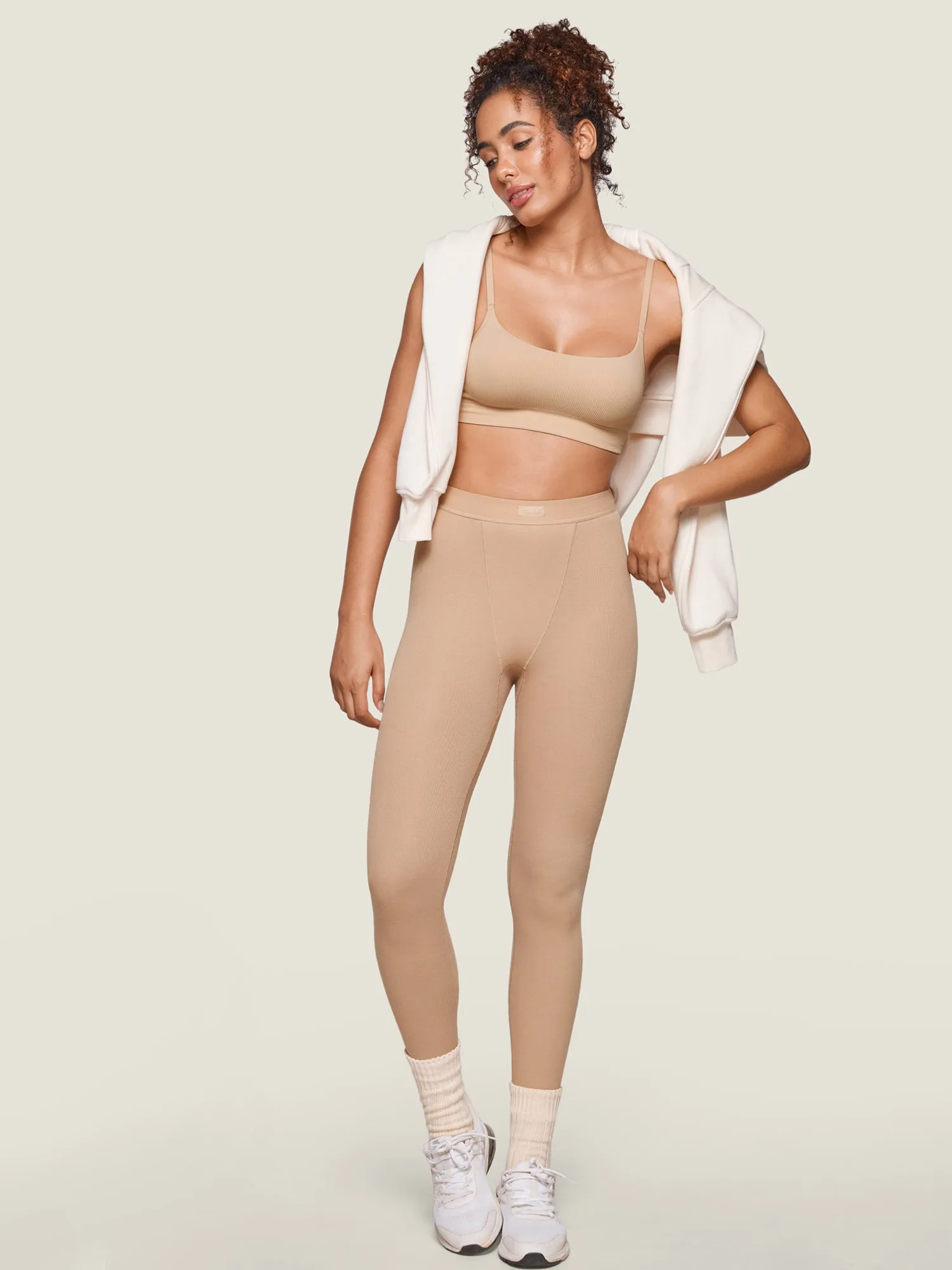 Cotton Rib High Waisted Legging