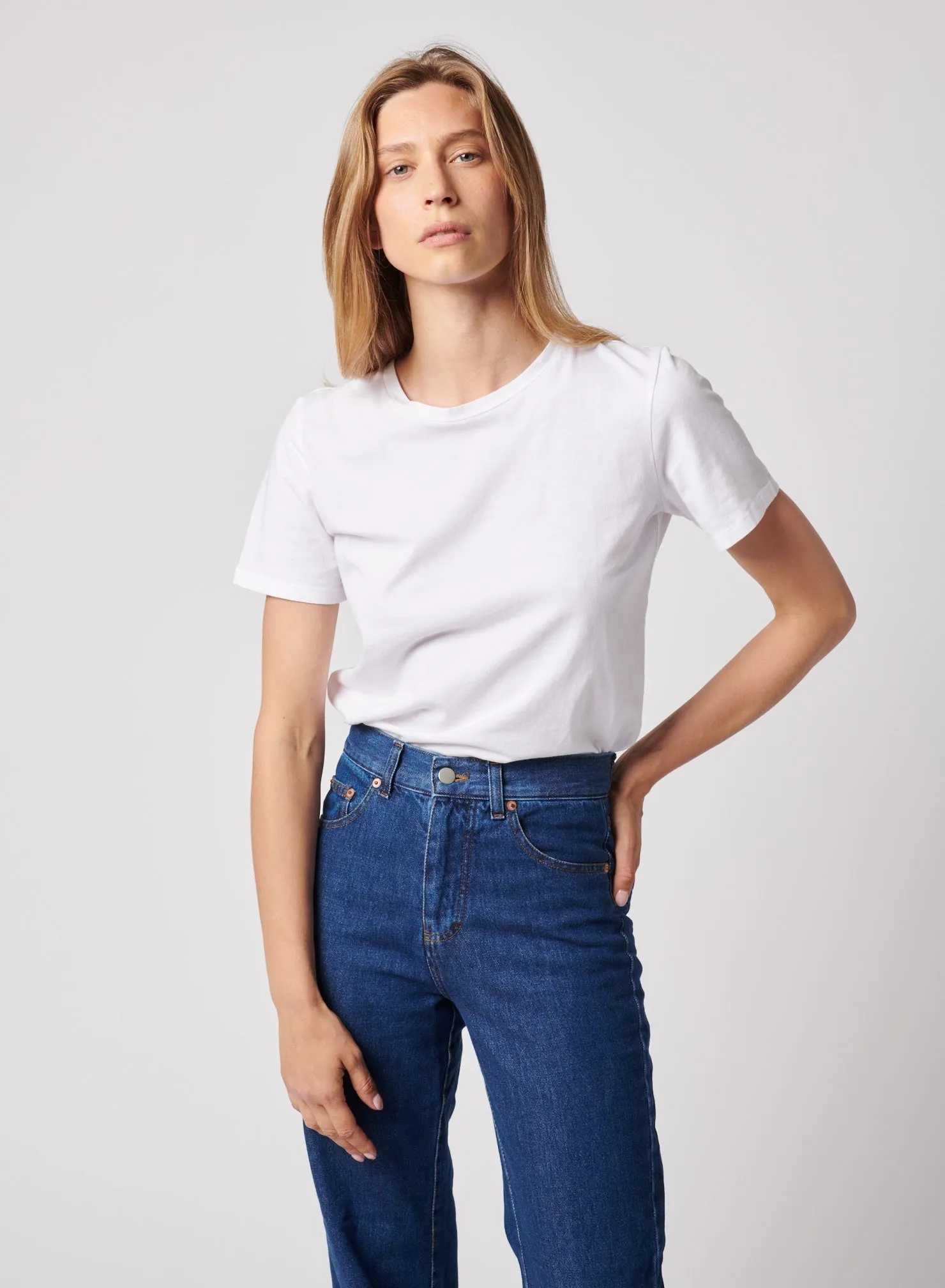 Cotton 'Silk Touch' Short Sleeve Semi Relaxed Crewneck T-Shirt