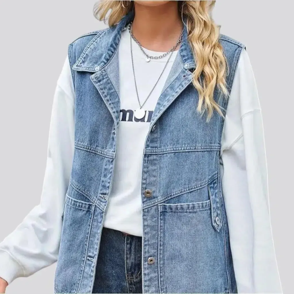 Cotton-sleeves fashion women's jean jacket