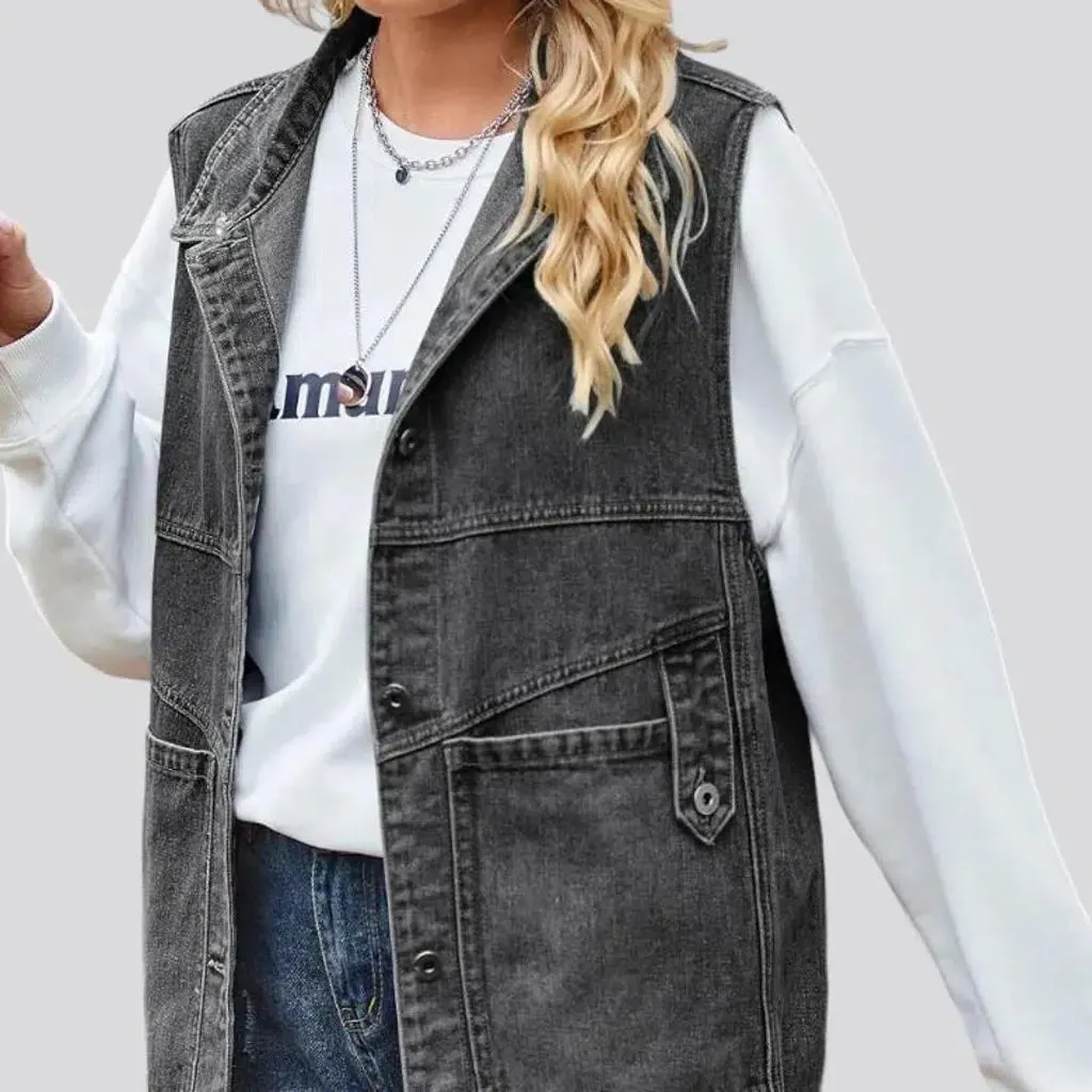 Cotton-sleeves fashion women's jean jacket