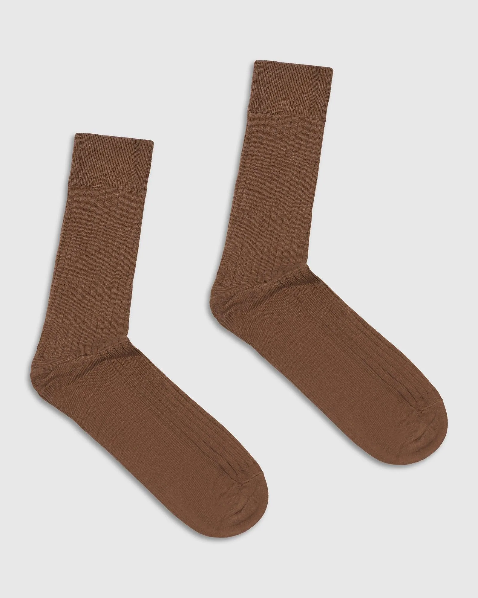 Cotton Tobacco Brown Printed Socks - Thai