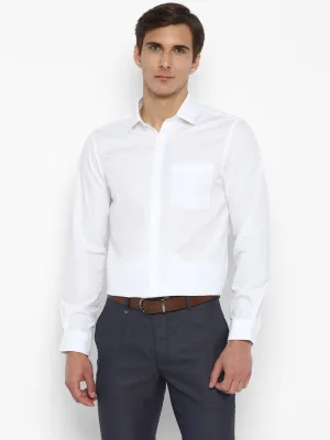 Cotton White Solid Slim Fit Shirt