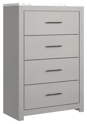 Cottonburg - Light Gray / White - Four Drawer Chest