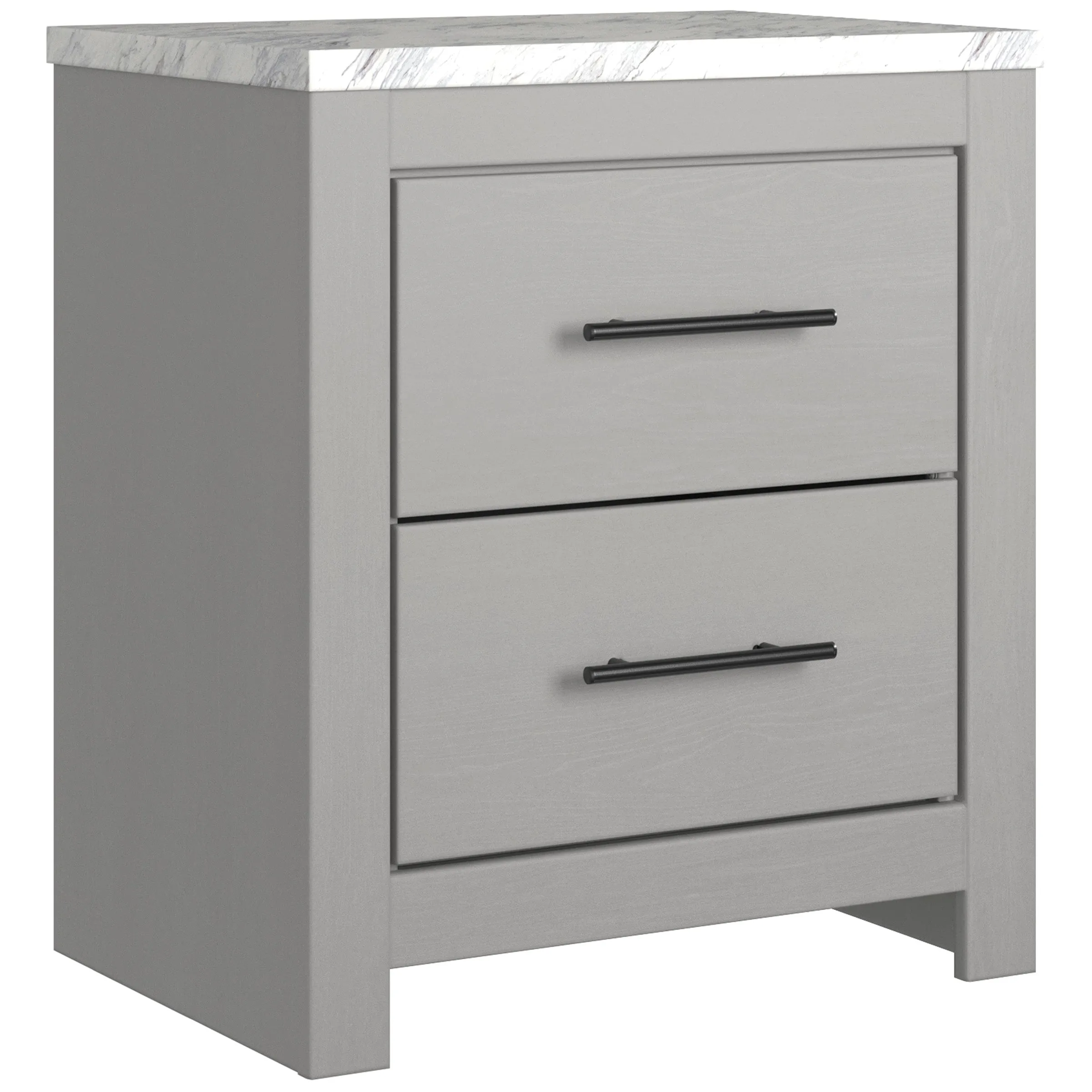 Cottonburg Light Gray/White Lighted Panel Bedroom Set