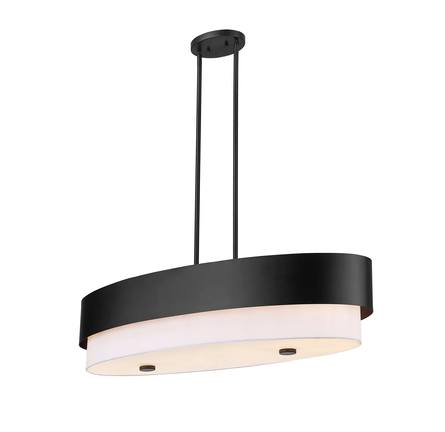 Counterpoint Five Light Linear Chandelier in Matte Black