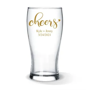 Couple Cheers Standard Beer Glass