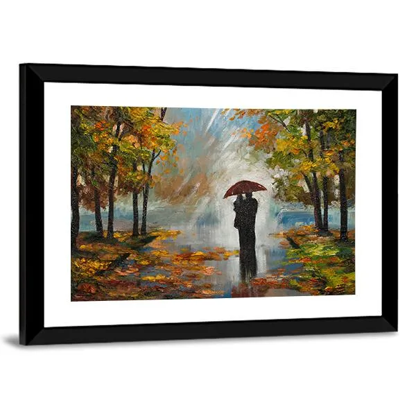 Couple In The Forest Canvas Wall Art