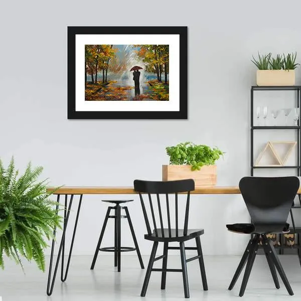 Couple In The Forest Canvas Wall Art