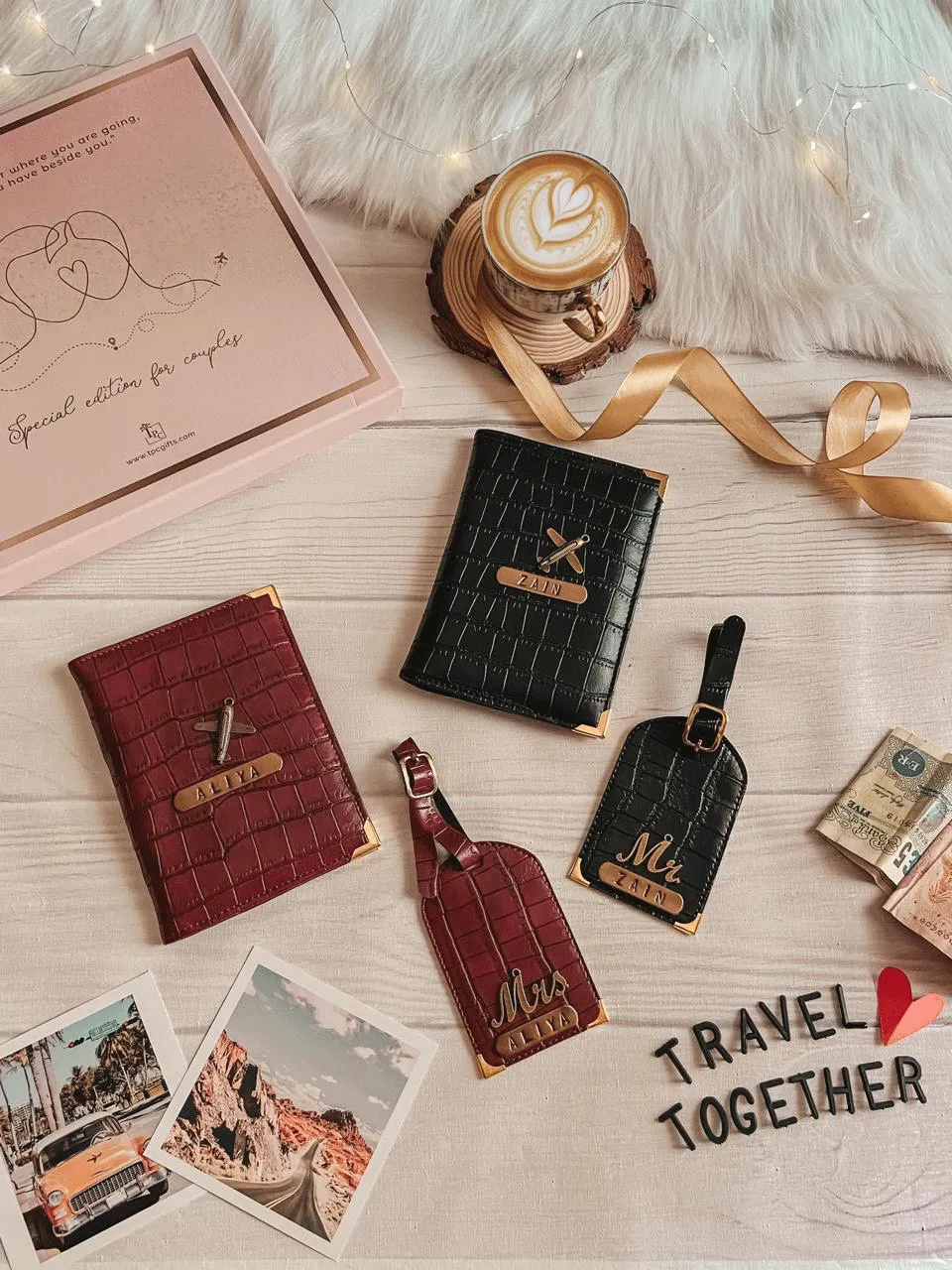 Couple Passport Cover & Luggage Tag