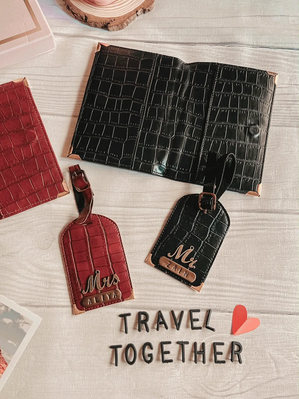 Couple Passport Cover & Luggage Tag