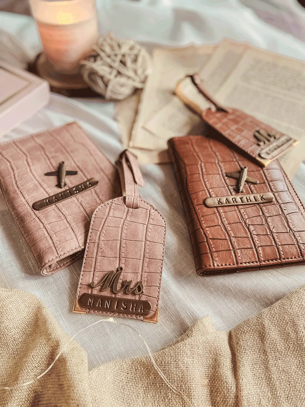 Couple Passport Cover & Luggage Tag