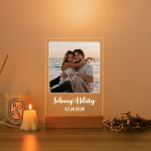 Couple's Custom Photo Acrylic Lamp