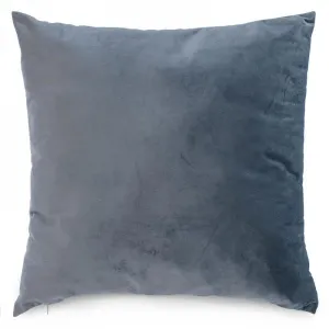 Coussin 17 po x 17 po en velours gris