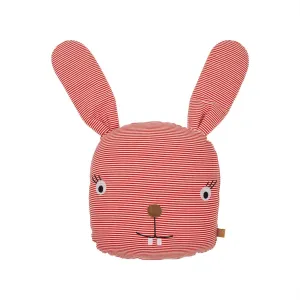 Coussin Lapin Rose en Jean