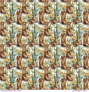 Cowboy Boots Cactus 1 Vinyl Sheet/Wrap