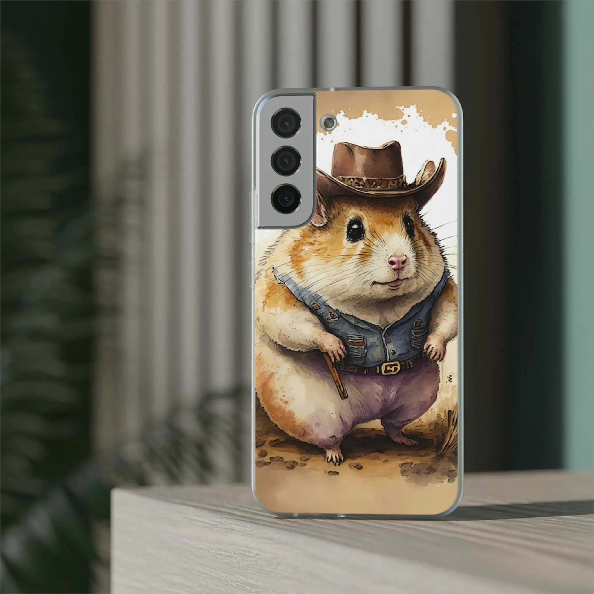 Cowboy Hamster Flexi Phone Cases