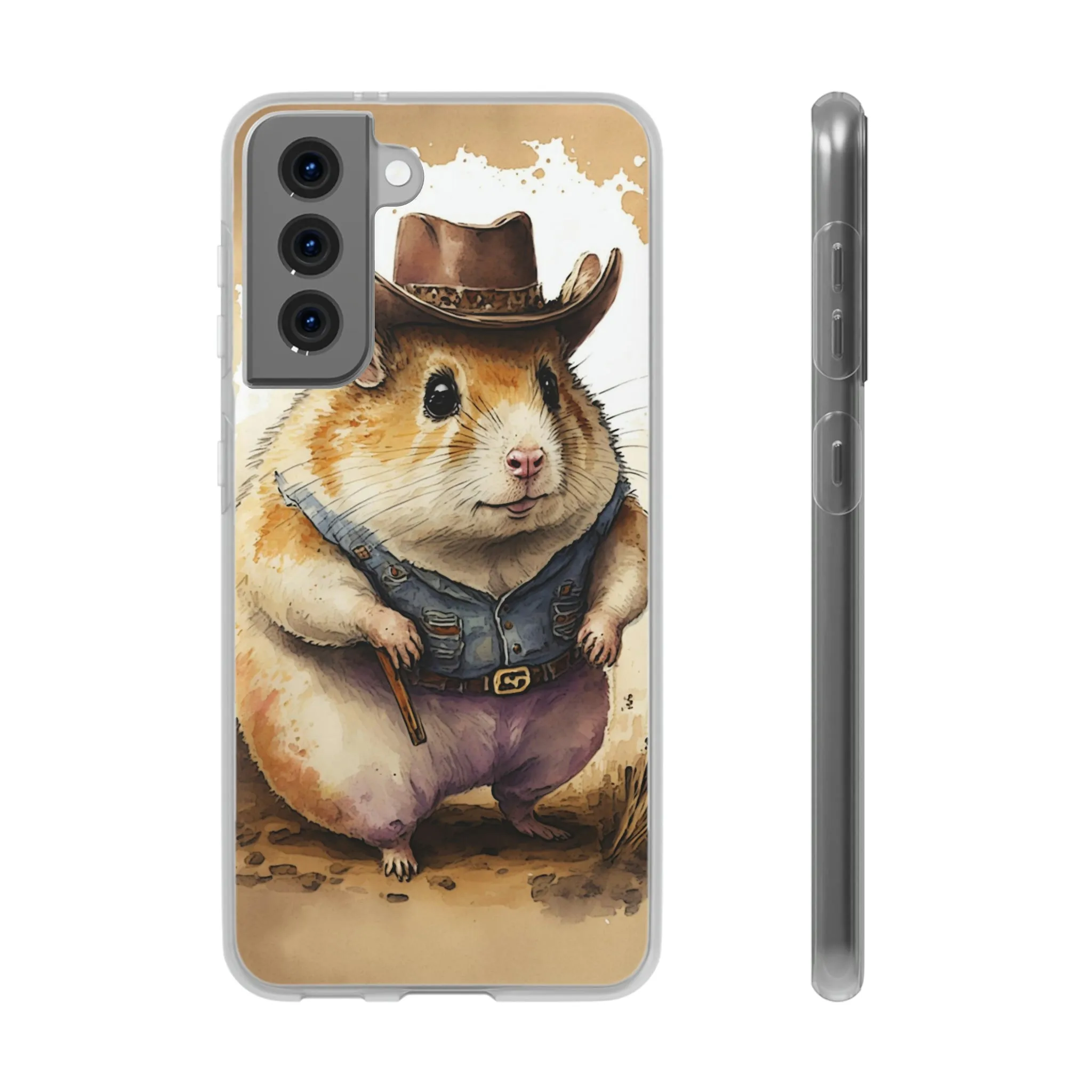 Cowboy Hamster Flexi Phone Cases