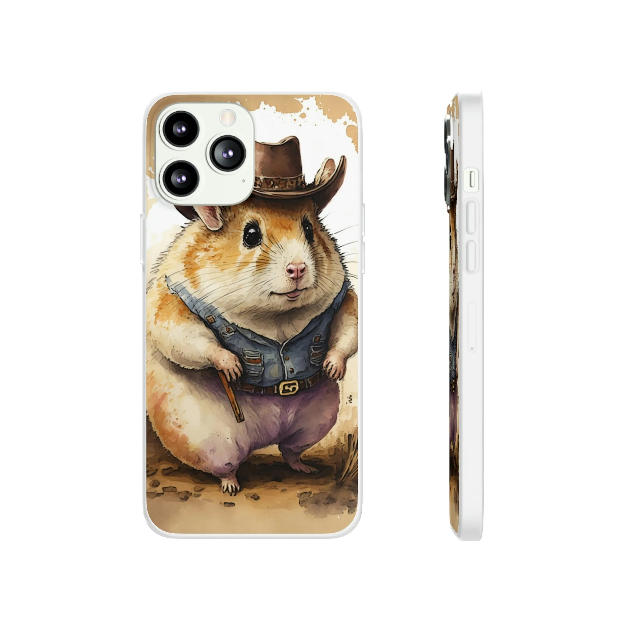 Cowboy Hamster Flexi Phone Cases