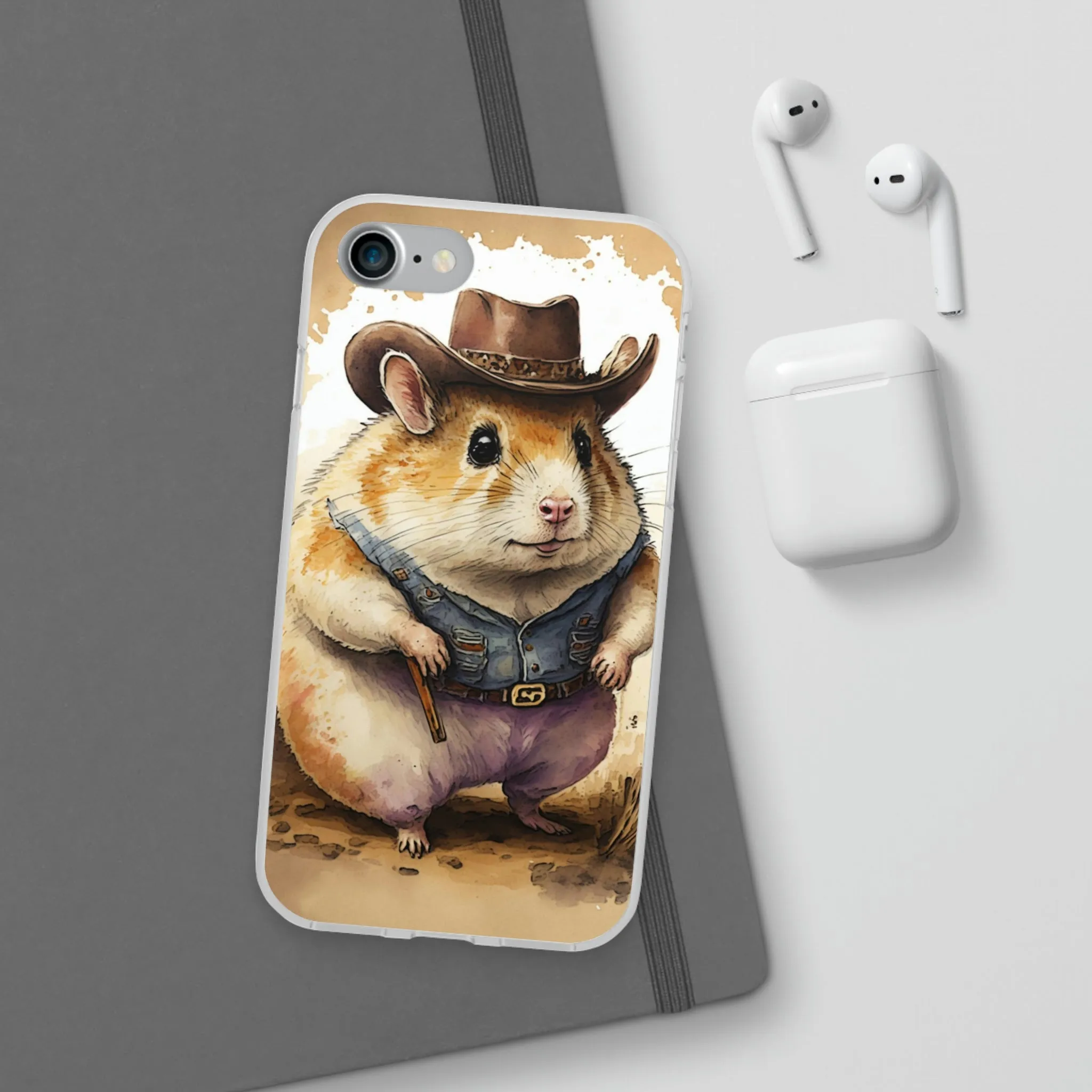 Cowboy Hamster Flexi Phone Cases