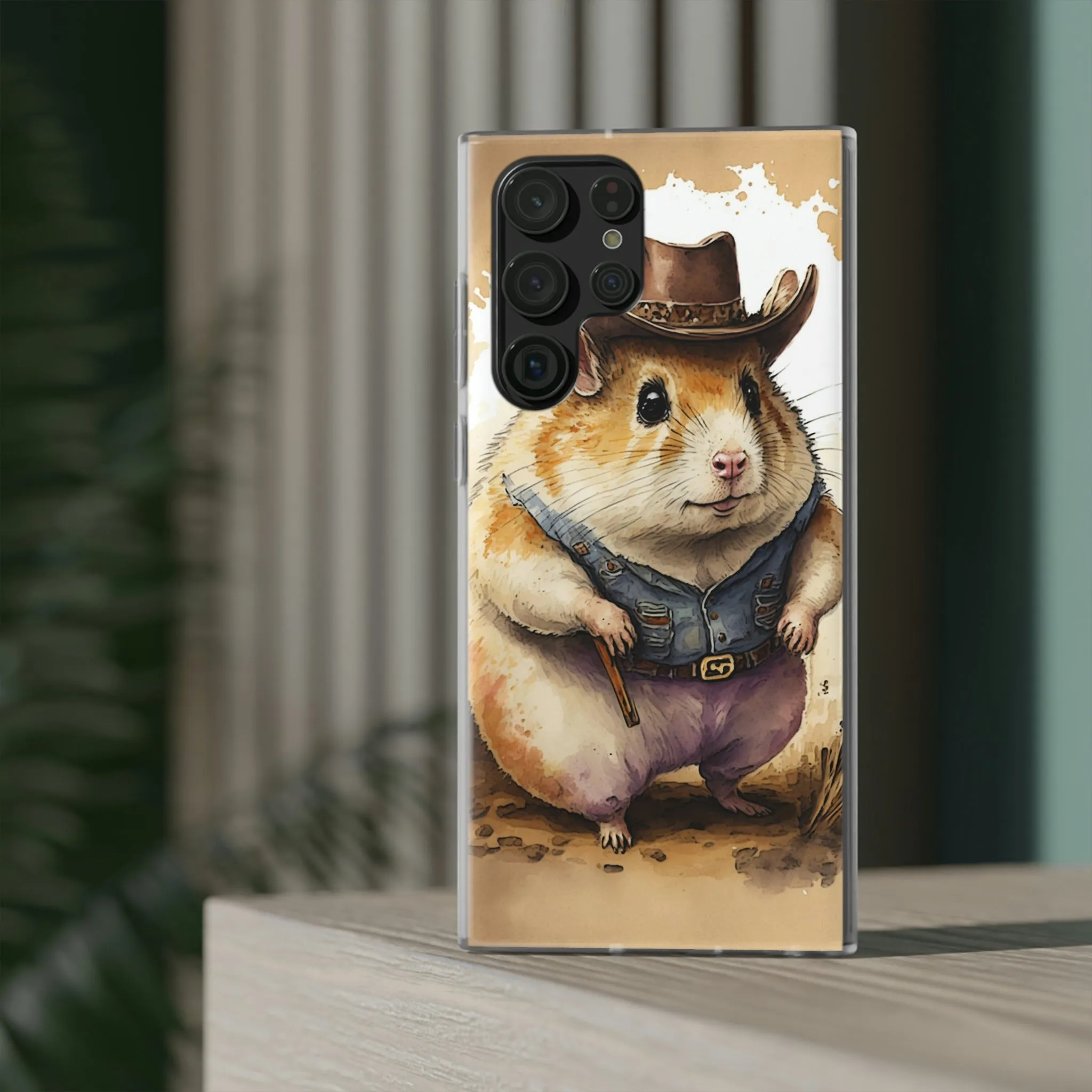 Cowboy Hamster Flexi Phone Cases