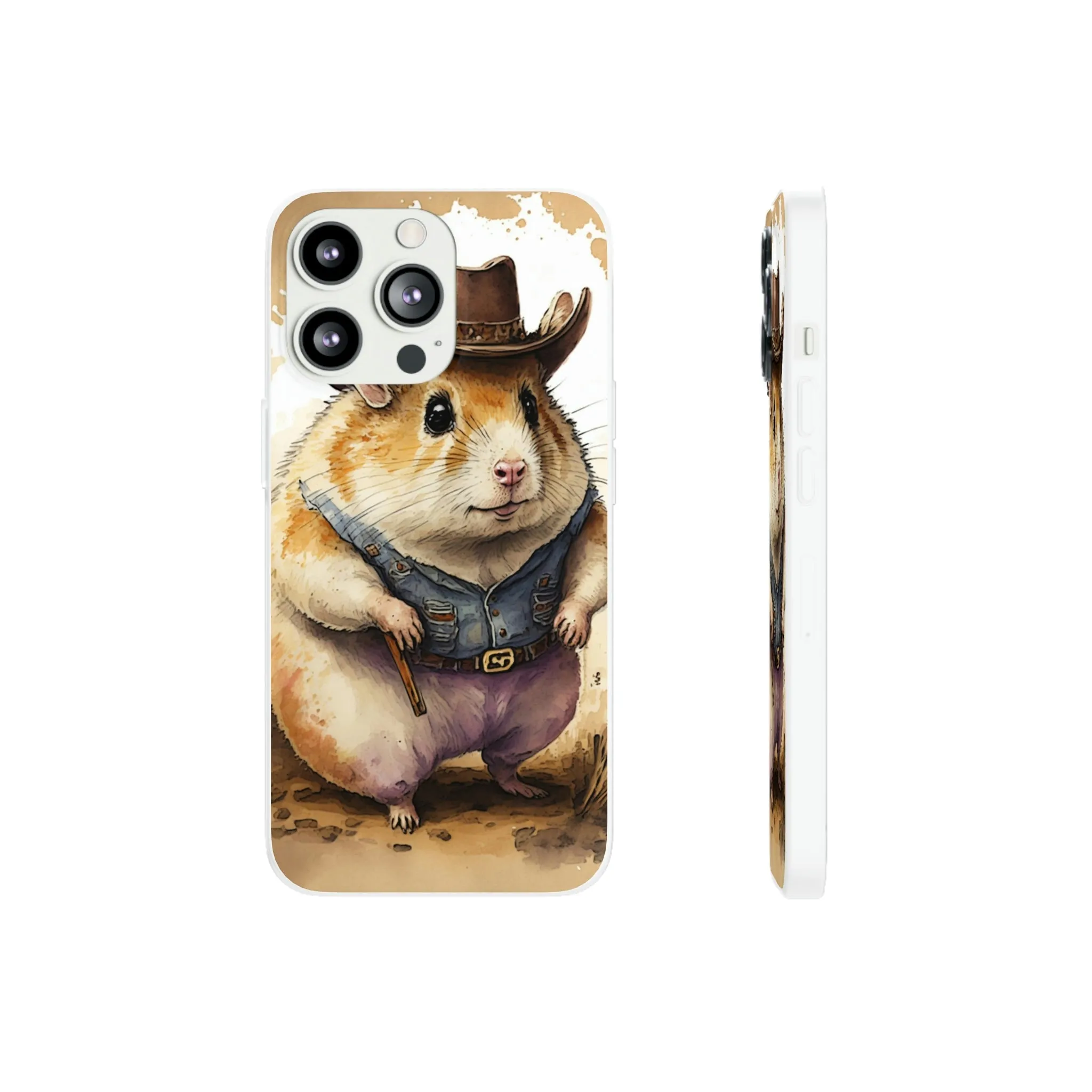 Cowboy Hamster Flexi Phone Cases