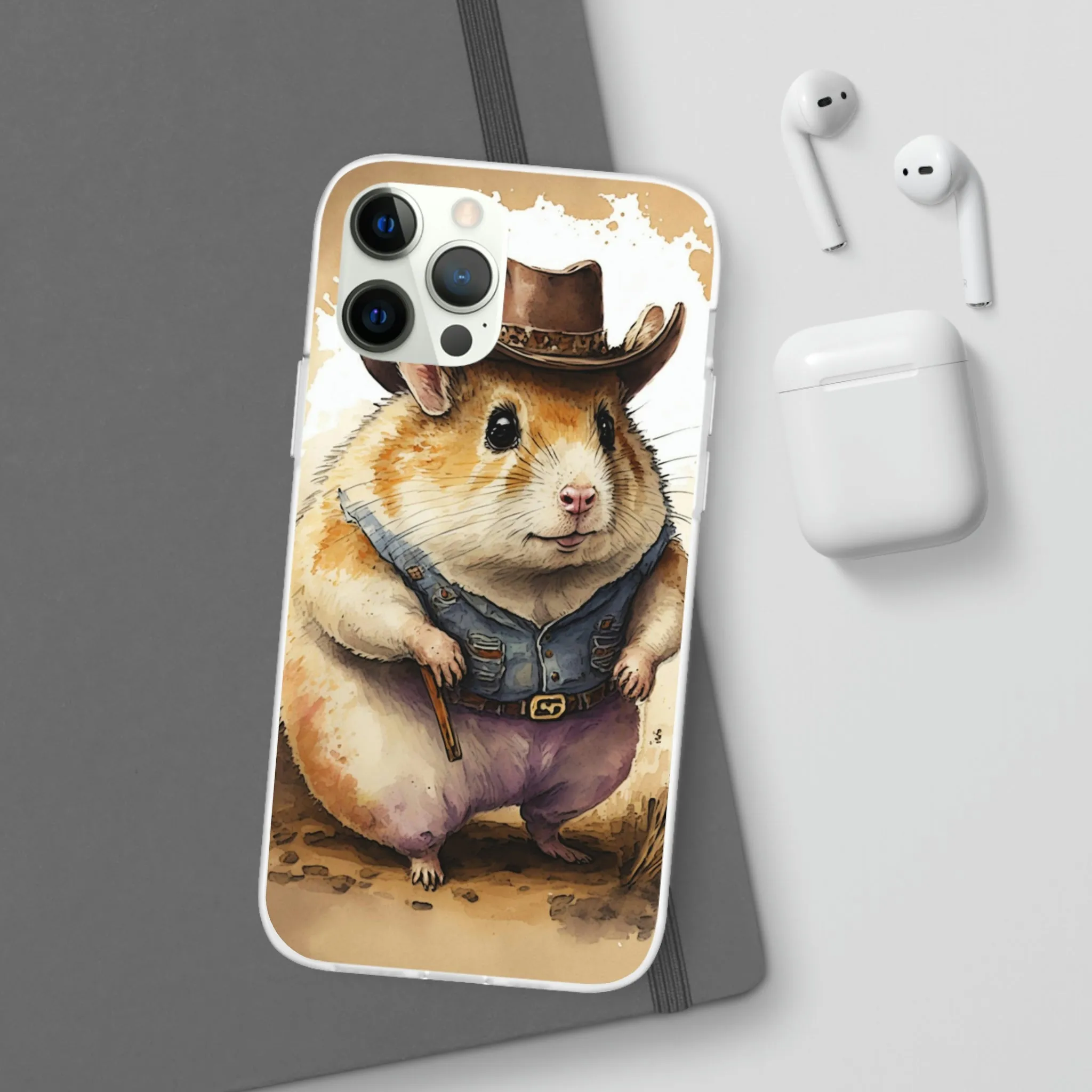 Cowboy Hamster Flexi Phone Cases