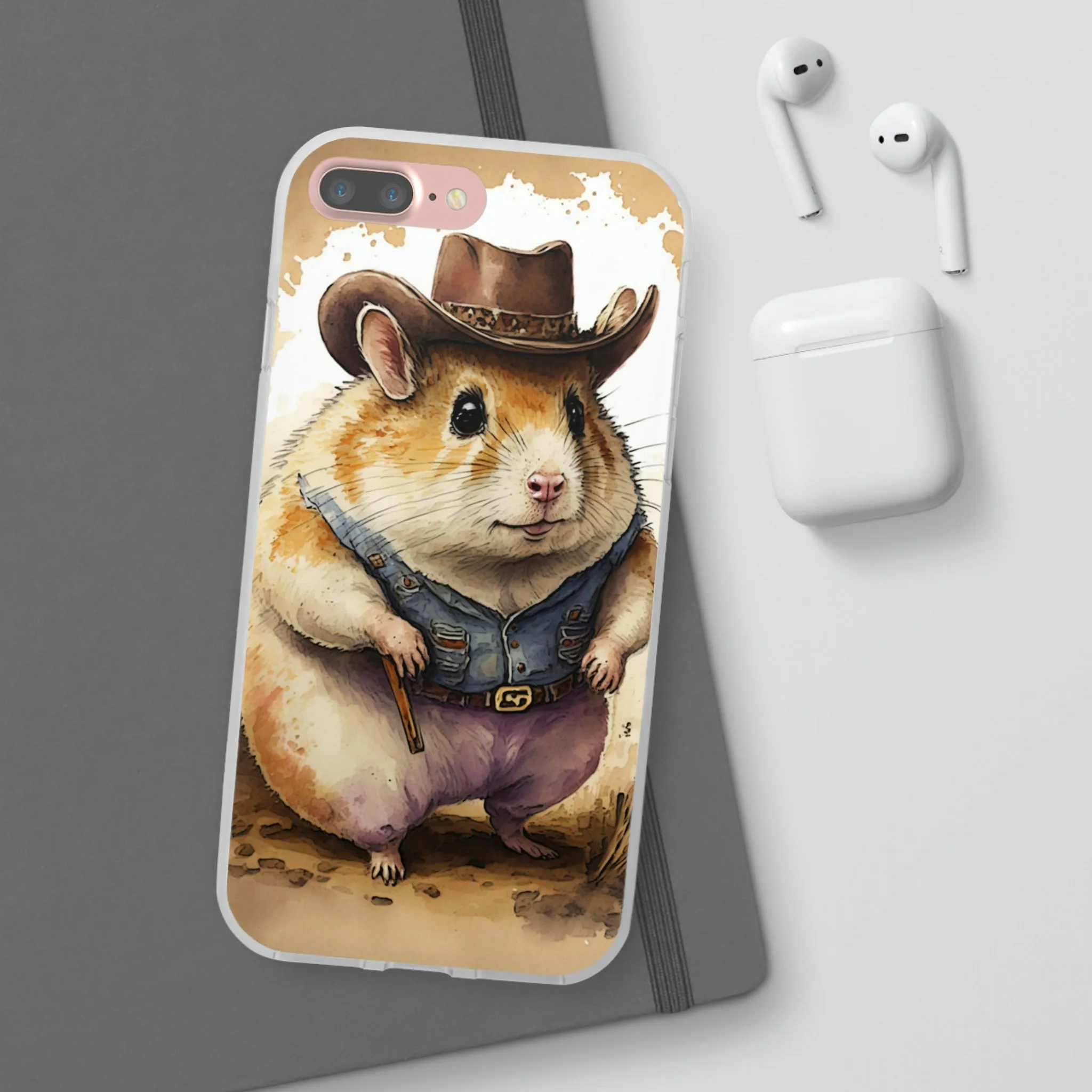 Cowboy Hamster Flexi Phone Cases