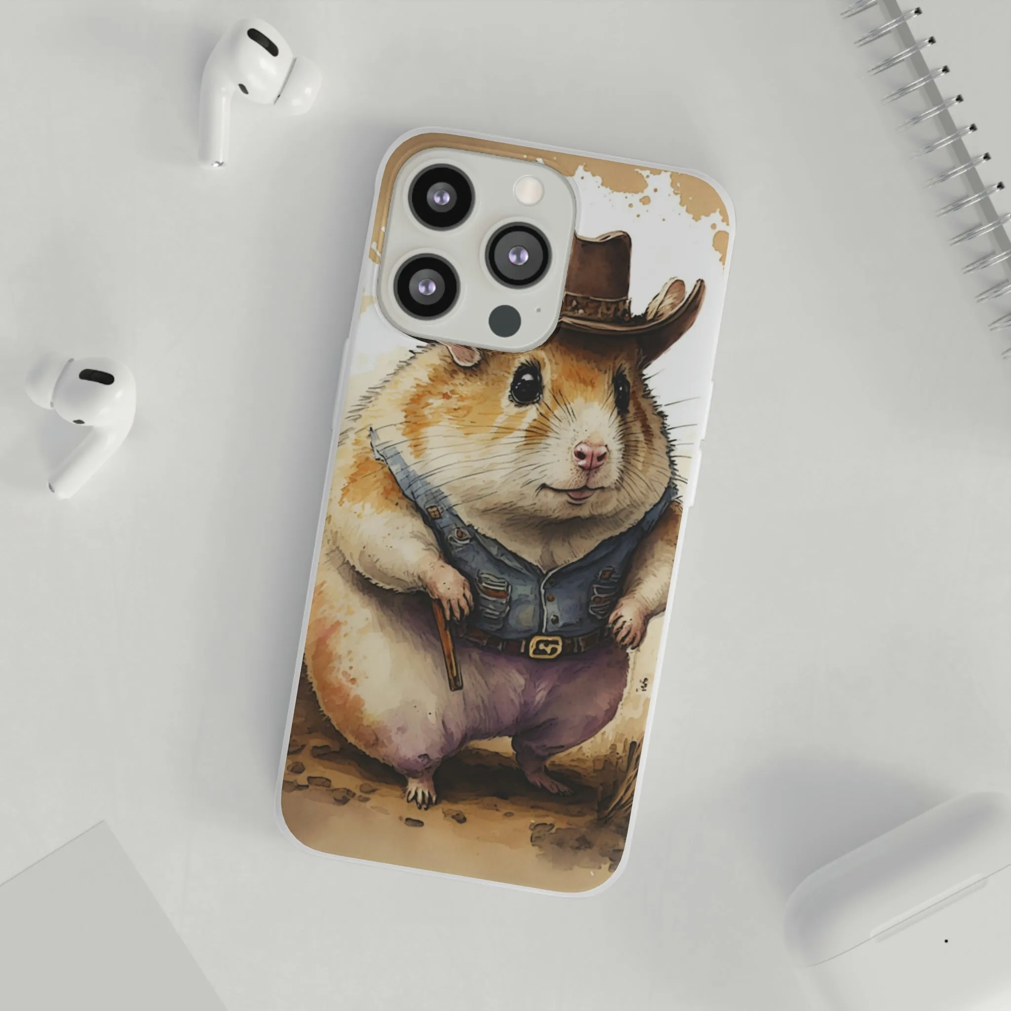 Cowboy Hamster Flexi Phone Cases