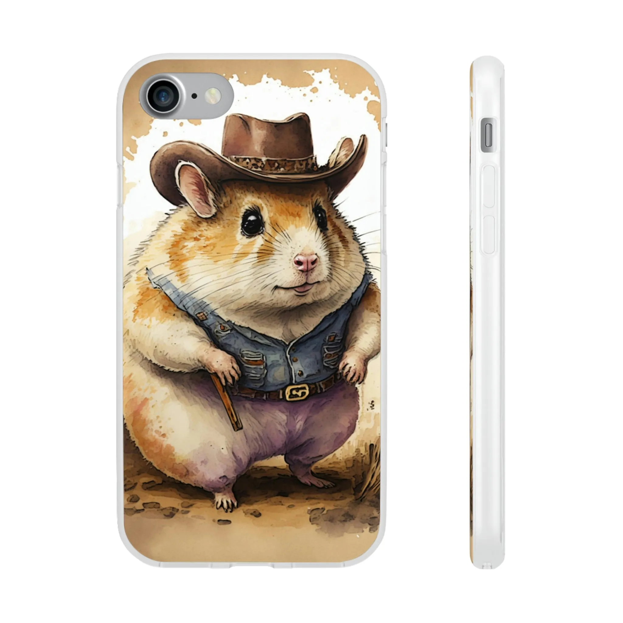 Cowboy Hamster Flexi Phone Cases