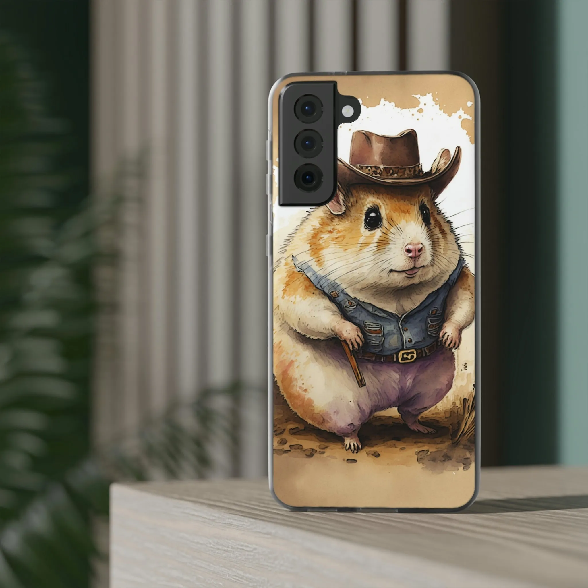 Cowboy Hamster Flexi Phone Cases