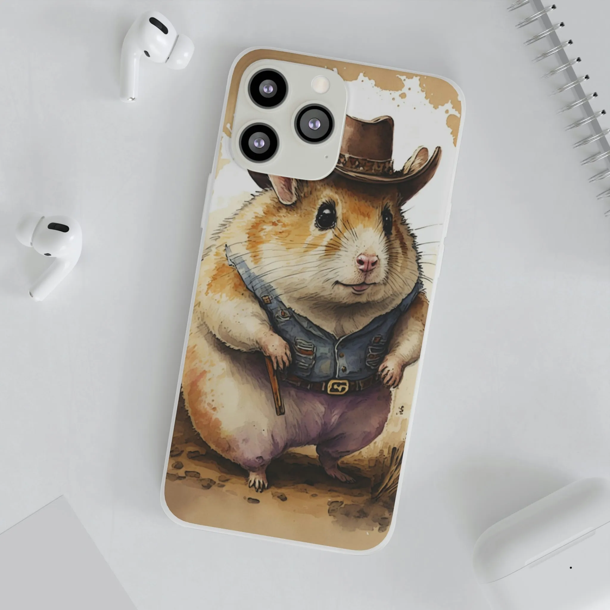 Cowboy Hamster Flexi Phone Cases