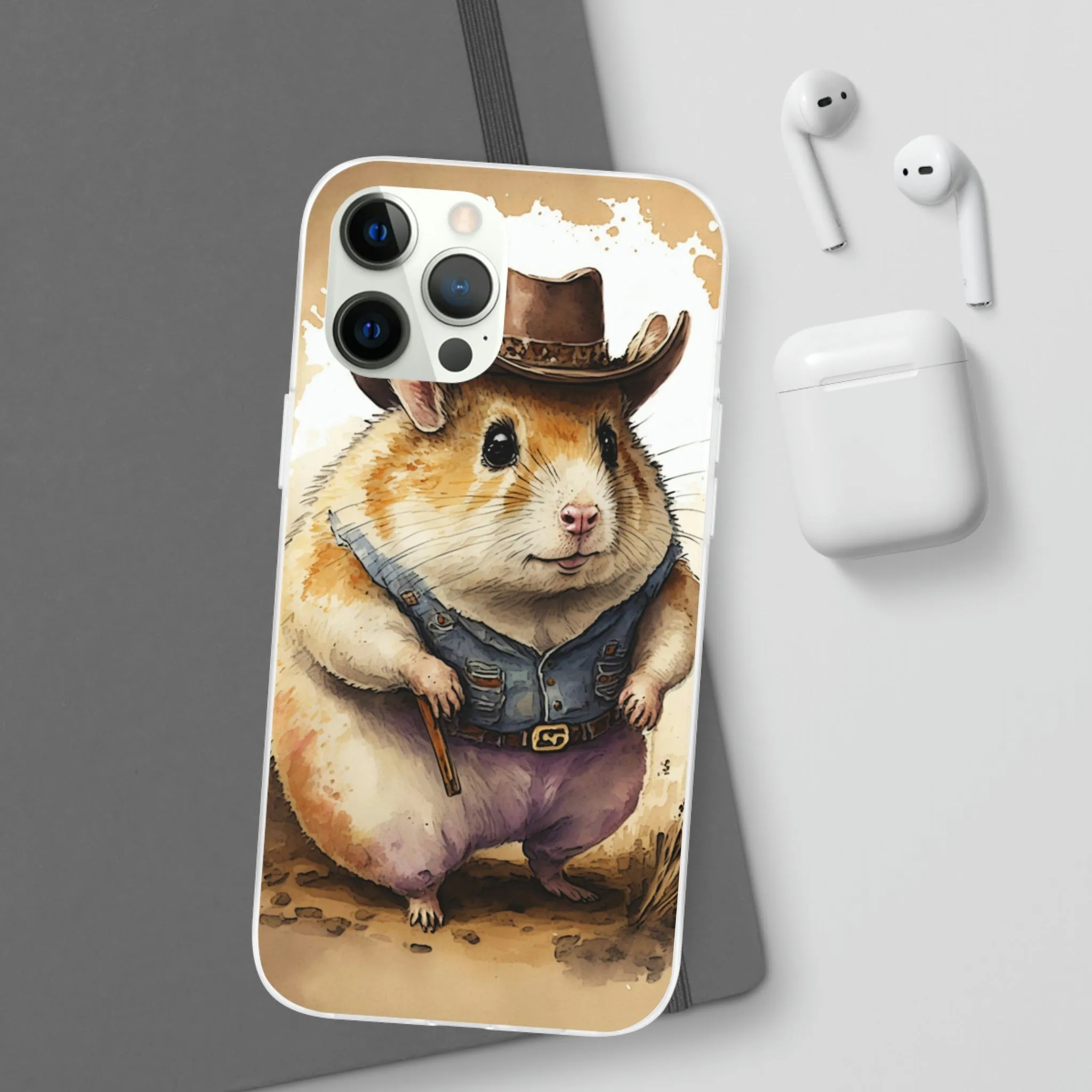 Cowboy Hamster Flexi Phone Cases