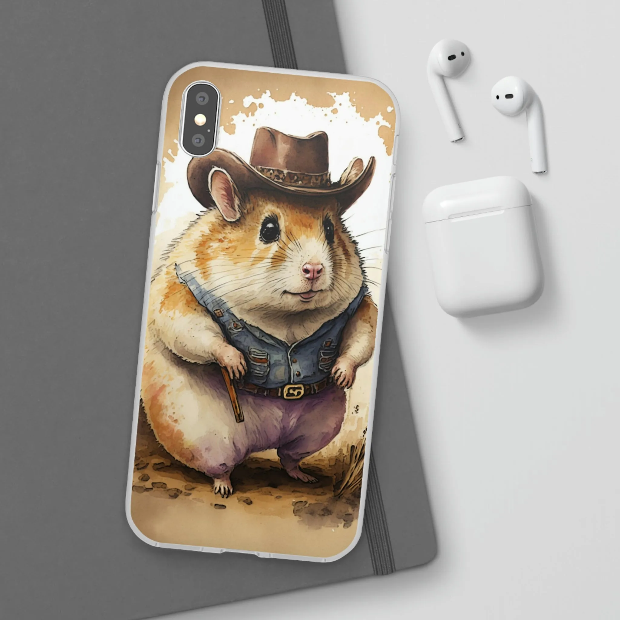 Cowboy Hamster Flexi Phone Cases