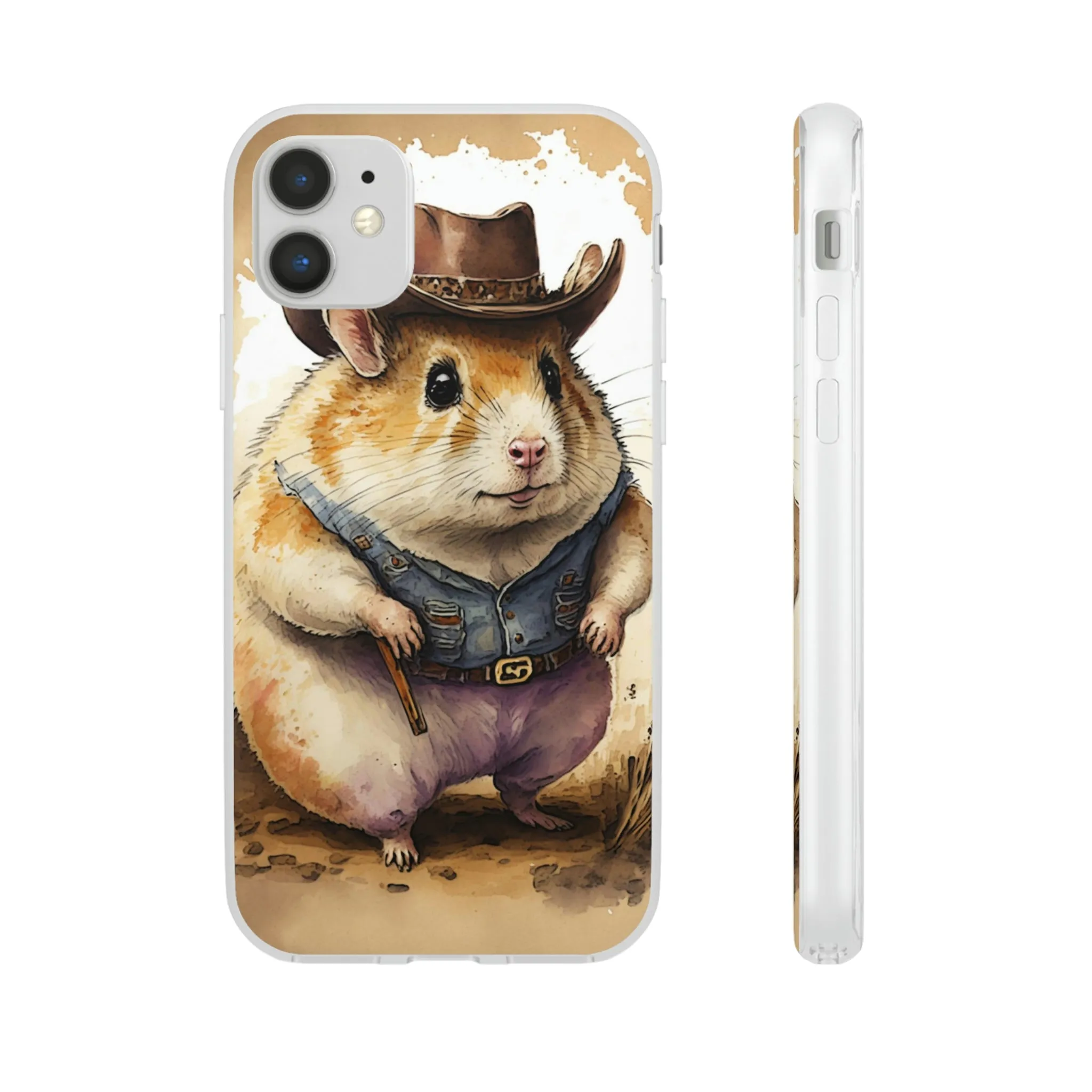 Cowboy Hamster Flexi Phone Cases