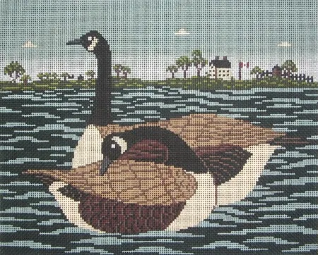 Cowie Canada Geese Needlepoint Canvas