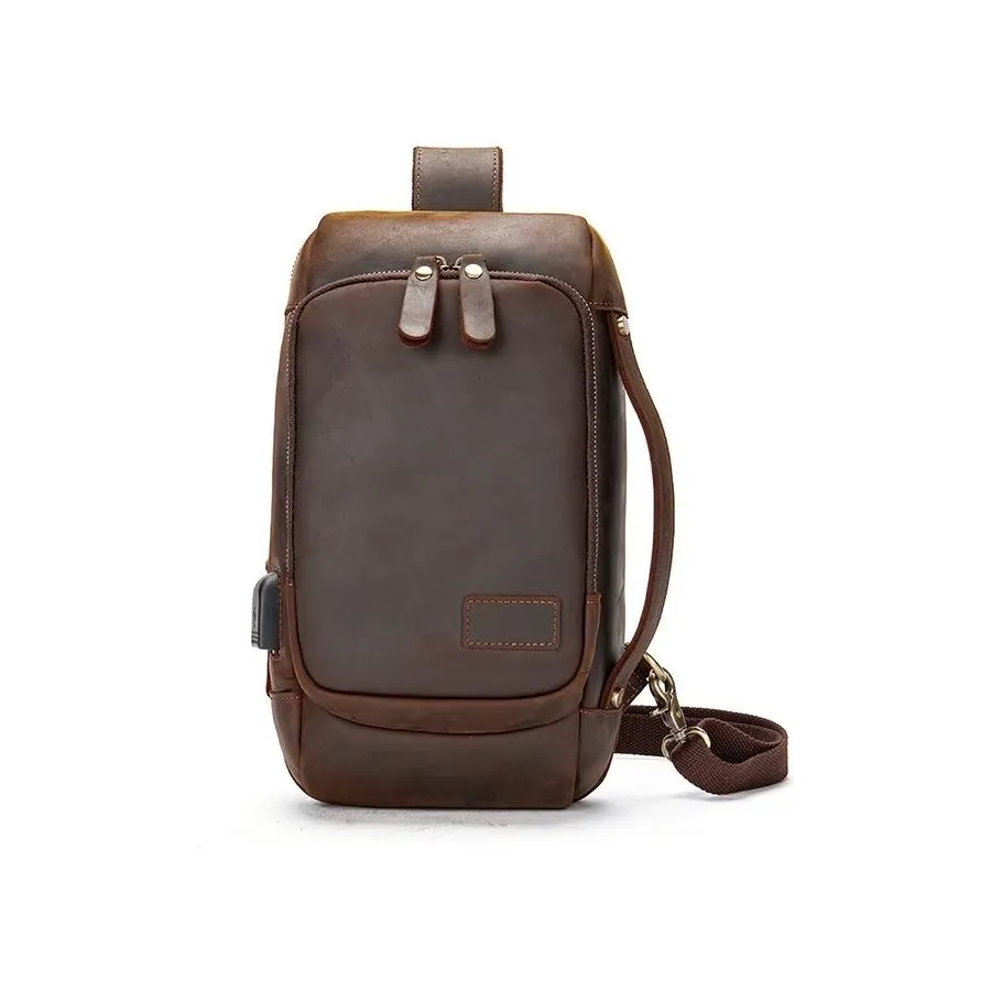 CowLuxe Vintage Chest Bag Stylish Backpack