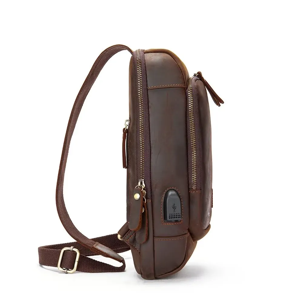 CowLuxe Vintage Chest Bag Stylish Backpack