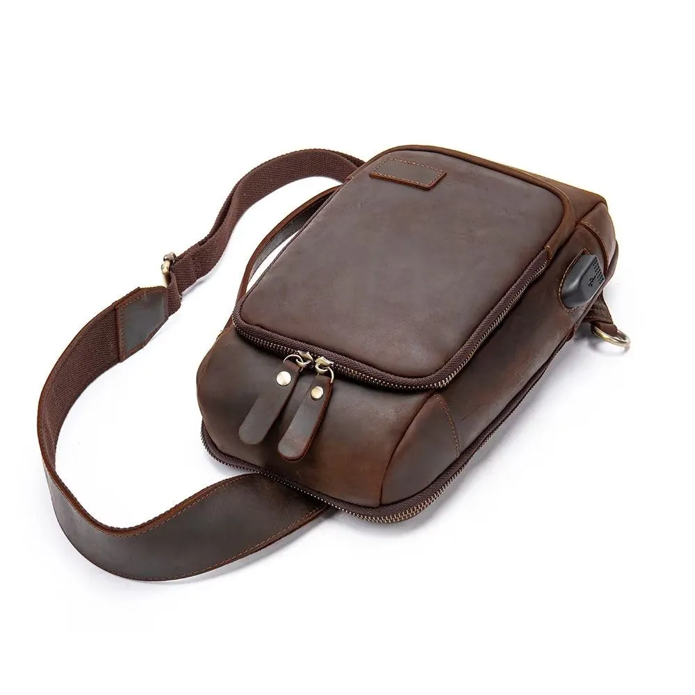 CowLuxe Vintage Chest Bag Stylish Backpack