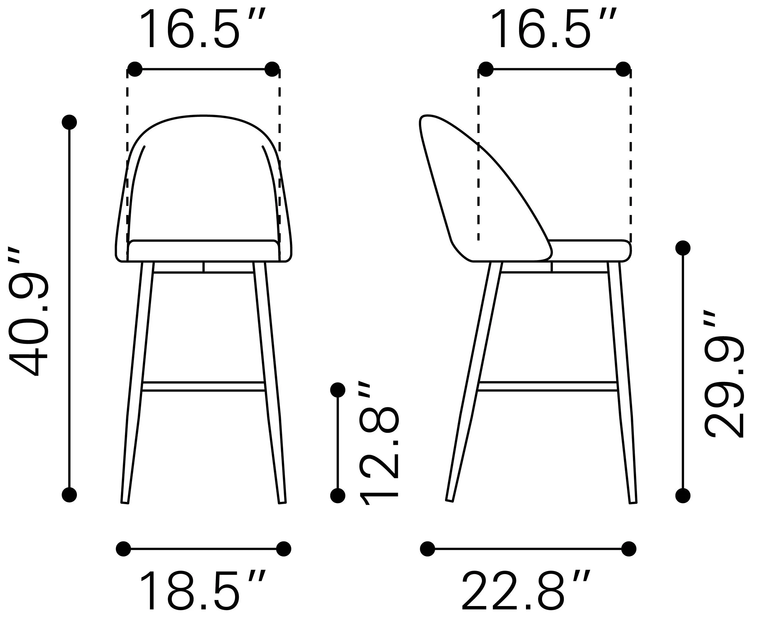 Cozy Barstool Black & Gold