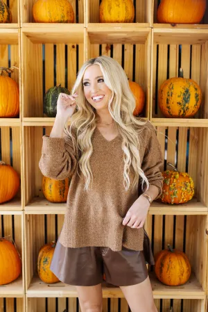 Cozy Cabin Sweater - Brown